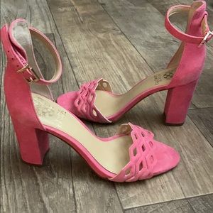 Vince Camuto Pink Suede Heels